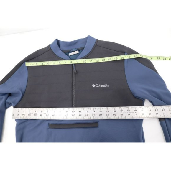 columbia tech trail hybrid pullover Mens Size Small 1/4 Zip Long Sleeve pocket - Picture 8 of 12